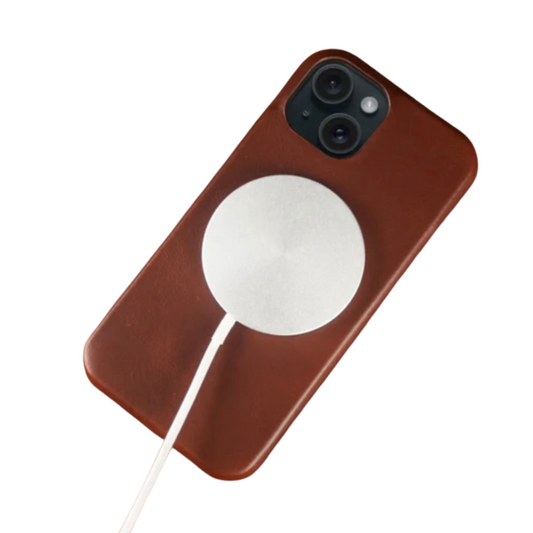 Premium Leather iPhone Case (Magsafe Compatible) - BROWN